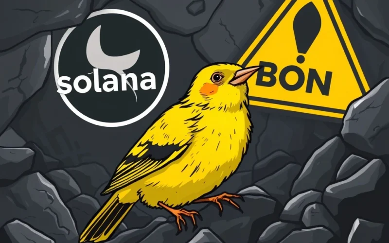Solana meme coin BONK as a canary in the crypto coal mine
