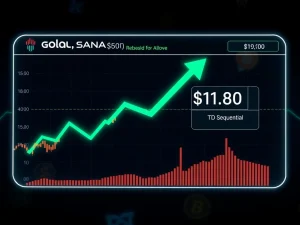 Solana price chart showing bullish rebound with TD Sequential indicator signaling a trend reversal above $180.