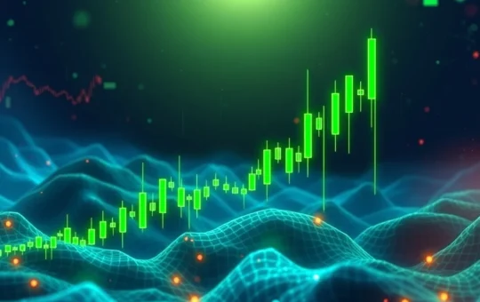 A dynamic chart showing Solana (SOLUSDT) price surging, with technical indicators confirming strong bullish momentum and key support levels.