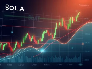 Solana (SOLUSDT) price chart showing bullish trends and key technical indicators