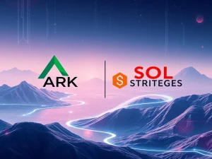 ARK Invest and SOL Strategies partnership for Solana staking and institutional yield