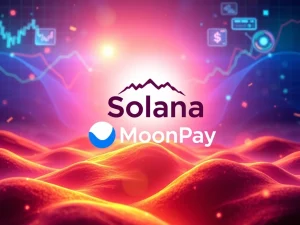 MoonPay's new liquid staking feature offering impressive 8.49% Solana Staking yields, attracting crypto investors.