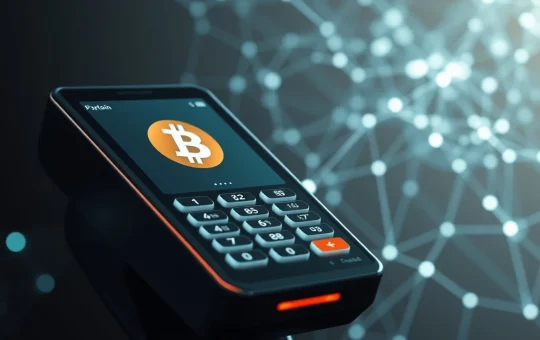 Illustrating the revolutionary impact of Square Bitcoin integration on mainstream crypto payments, with a focus on seamless transactions.