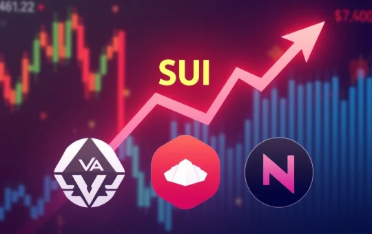 SUI cryptocurrency surpassing AVAX and NEAR in trading volume
