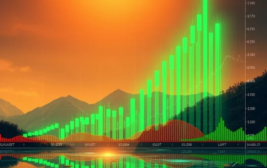 A SUIUSDT price chart showing a significant bullish breakout, highlighting key technical indicators and strong market momentum.
