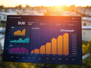Dashboard showing strong EPS growth for Sun Communities SUI, symbolizing financial strength and future potential.