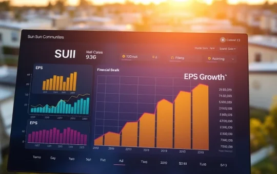 Dashboard showing strong EPS growth for Sun Communities SUI, symbolizing financial strength and future potential.