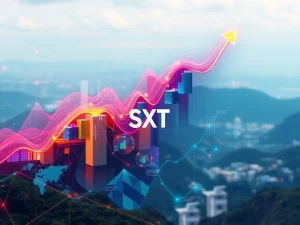 SXT crypto price chart showing a significant upward trend, illustrating its 7200% year-to-date momentum.
