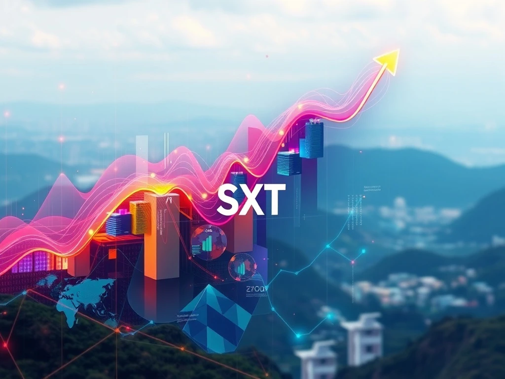 SXT crypto price chart showing a significant upward trend, illustrating its 7200% year-to-date momentum.