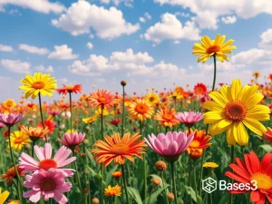Takashi Murakami's iconic flowers reimagined as digital collectibles, showcasing the future of Takashi Murakami NFTs on Base blockchain.