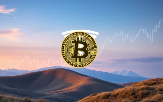 An illustration of Tesla's financial strength, with a prominent Bitcoin logo symbolizing its growing Bitcoin holdings and the impact of new FASB reporting.