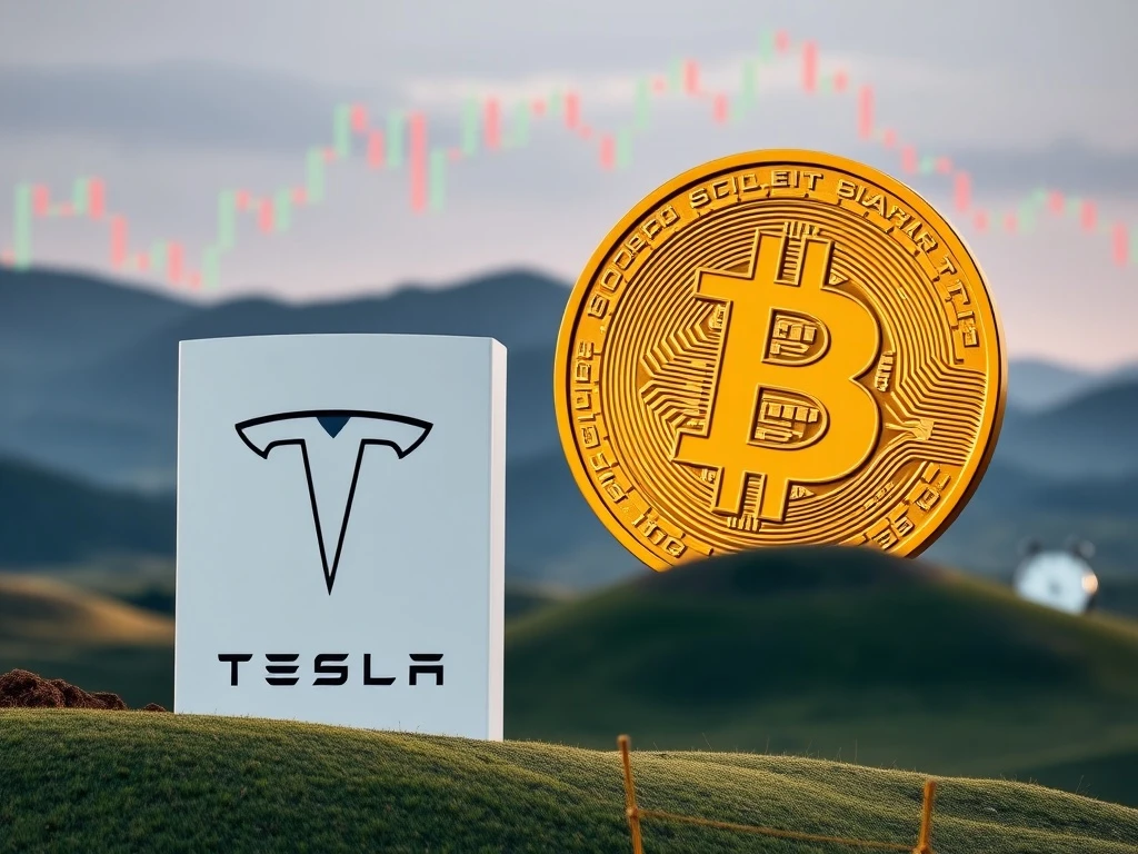 A visual representation of Tesla's Bitcoin sale decision, highlighting the impact of crypto market timing on corporate investment strategy.