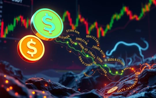 Tether USDT flowing into the Ethereum blockchain, symbolizing a massive stablecoin issuance and its potential impact on crypto market liquidity.