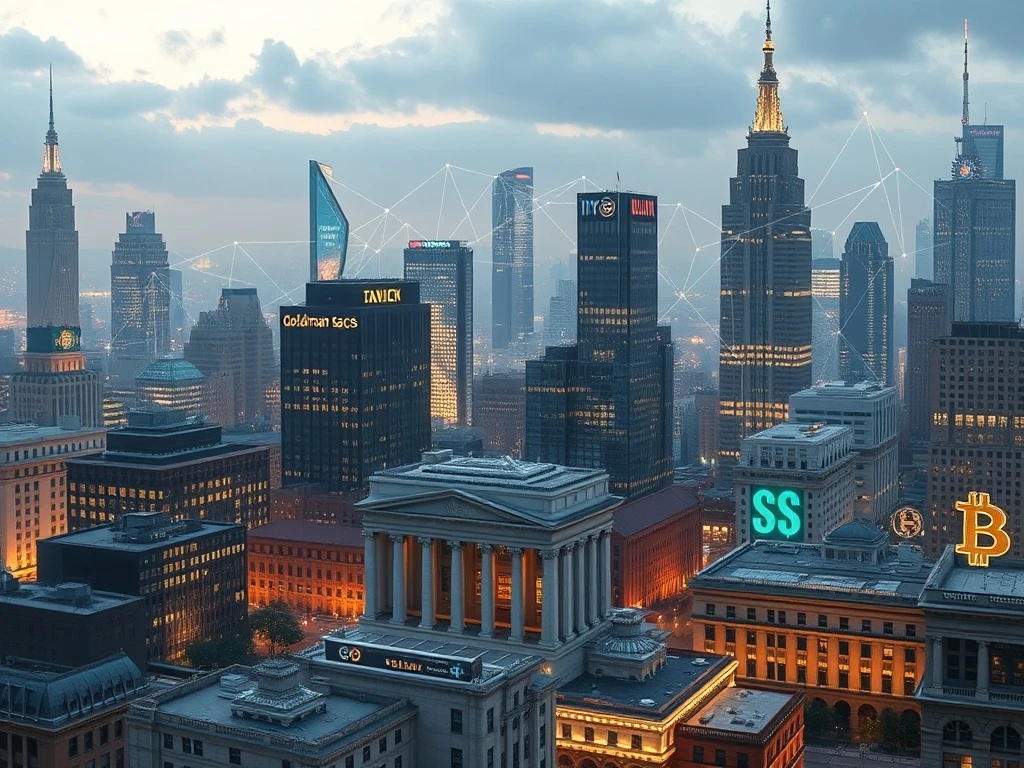 A visual representation of the revolutionary Tokenized Money Market, showing financial institutions embracing blockchain technology.