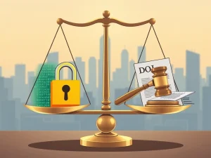 Illustrating the legal challenge Dragonfly Capital faces from DOJ charges concerning Tornado Cash and crypto compliance.