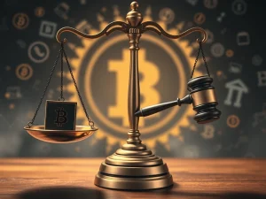 A depiction of the intense Tornado Cash trial, showing Roman Storm's legal defense fund fighting for DeFi privacy.