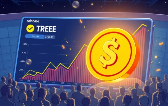 $TREE token price surge after Coinbase listing boosts crypto liquidity
