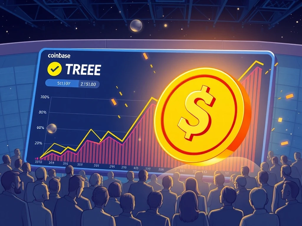$TREE token price surge after Coinbase listing boosts crypto liquidity