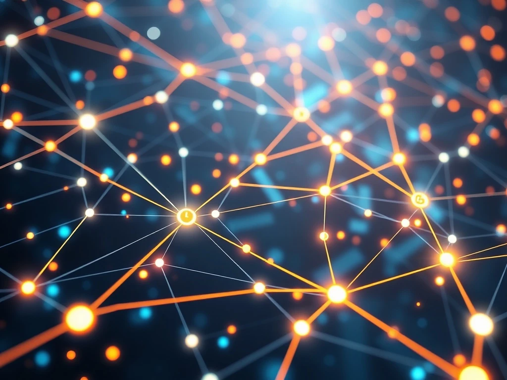 A dynamic visualization of the TRON Network showcasing its impressive transaction volume and stablecoin growth, highlighting its robust blockchain infrastructure.