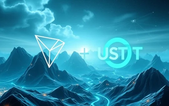 Tron and USDT logos symbolizing cryptocurrency growth and Nasdaq listing success