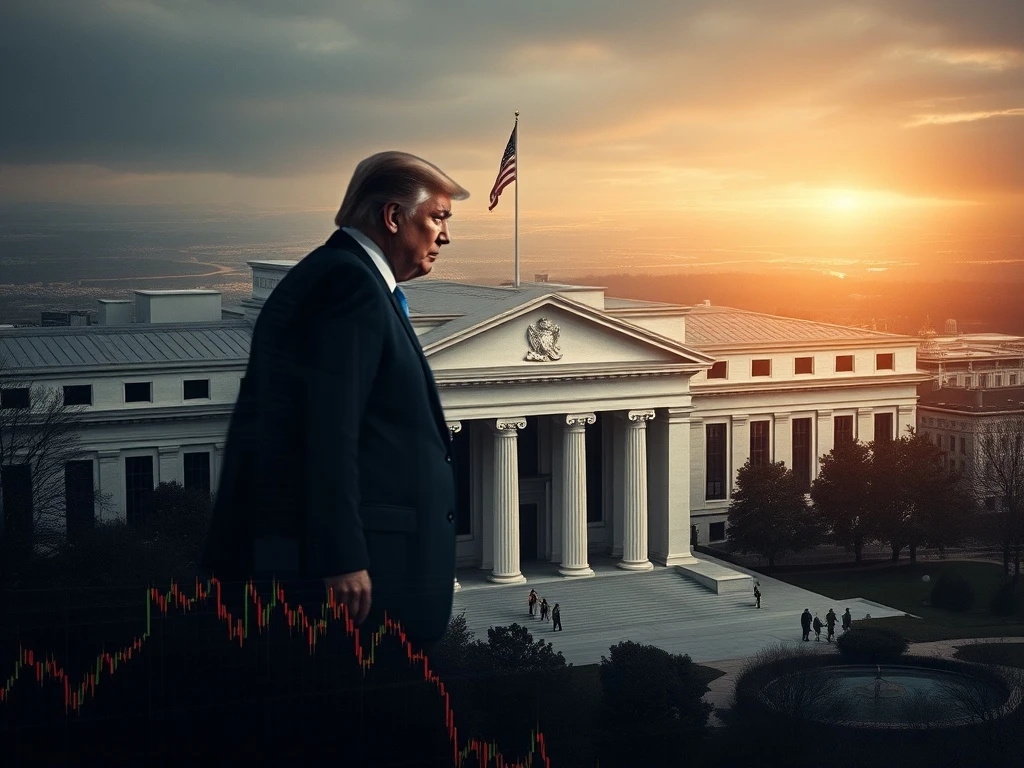 Trump's unprecedented visit to the Federal Reserve sparks debate on central bank independence and its impact on crypto market volatility.