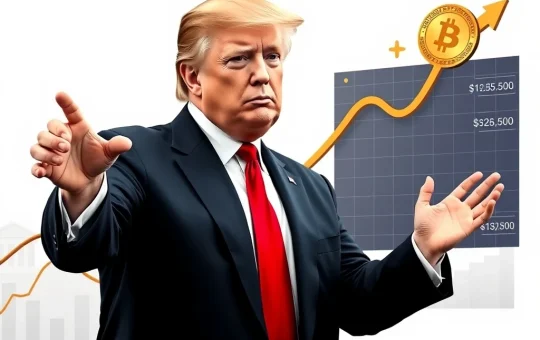 Illustration of Trump's past advocacy for Trump Fed Rate Cuts, aiming to stimulate economic growth and boost cryptocurrency markets.