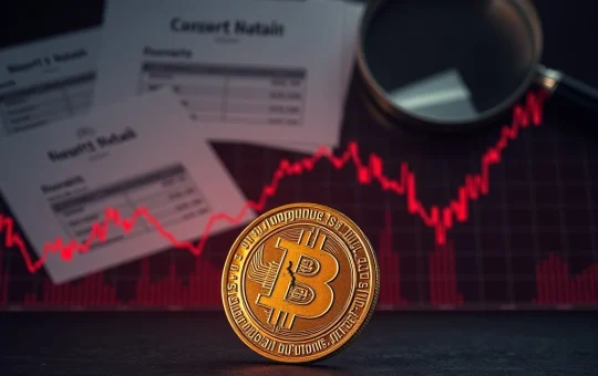 A dramatic TST price chart plummeting downwards, symbolizing crypto volatility and market uncertainty.