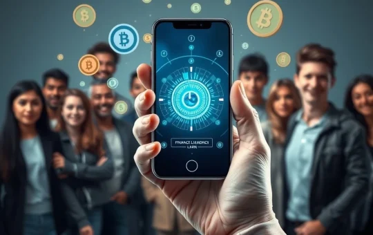 Illustrates the high-risk nature of unbacked crypto loans verified by iris scans, highlighting financial inclusion challenges.