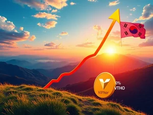 Chart showing an explosive VTHO price surge on a crypto exchange screen, highlighting the impact of the UPBIT VTHO listing.