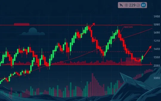 A chart showing a significant price drop for Ripple XRP, highlighting technical analysis indicators and market volatility.