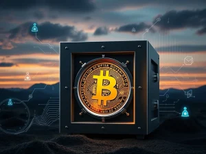 Visual representation of the US government's stable Bitcoin holdings, debunking liquidation fears and showing market resilience.