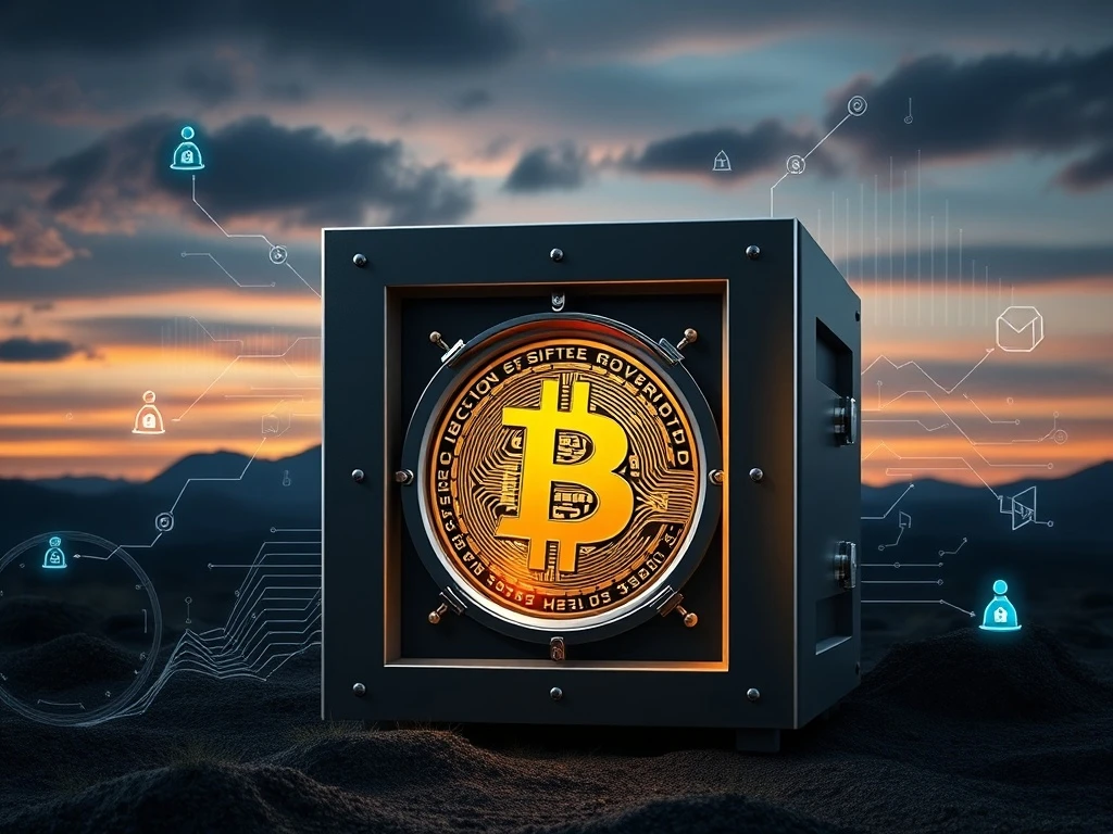 Visual representation of the US government's stable Bitcoin holdings, debunking liquidation fears and showing market resilience.