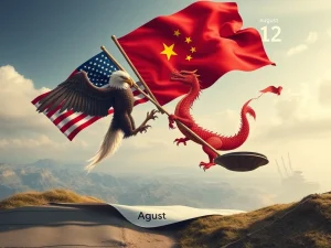 Visualizing the strategic pause in US-China Tariffs, showing economic negotiations and the temporary extension of trade rates.