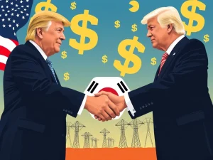 U.S.-South Korea trade deal signing with $350B investment and 15% tariff reduction