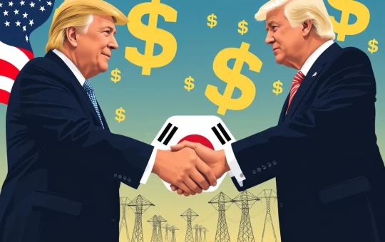 U.S.-South Korea trade deal signing with $350B investment and 15% tariff reduction