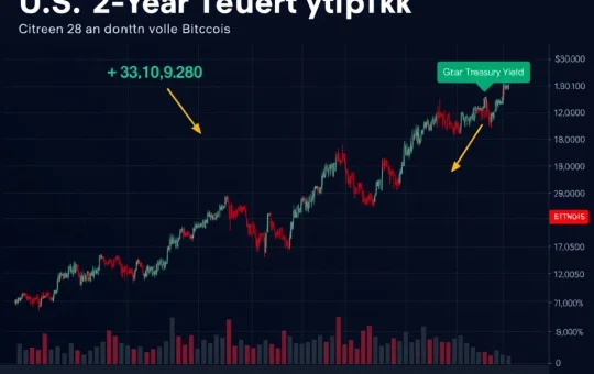 U.S. 2-Year Treasury Yield spike affecting crypto market volatility