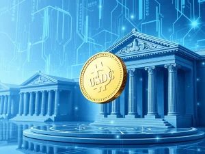 USDC stablecoin integration into traditional banking via Circle-FIS partnership