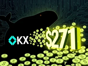 Visualizing a massive $271M USDT transfer from OKX, sparking critical crypto market speculation and highlighting whale activity.