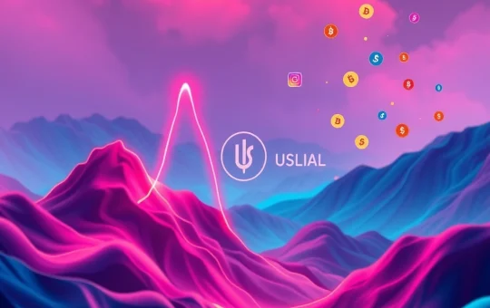 A visual representation of the USUAL token's dramatic price surge and subsequent volatility on a cryptocurrency chart, highlighting market instability.