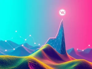 A graph showing VIC crypto's explosive 564.2% price surge, highlighting the impact of strategic innovations and altcoin growth.