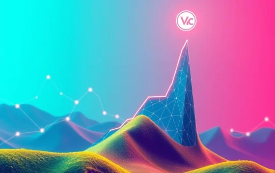 A graph showing VIC crypto's explosive 564.2% price surge, highlighting the impact of strategic innovations and altcoin growth.