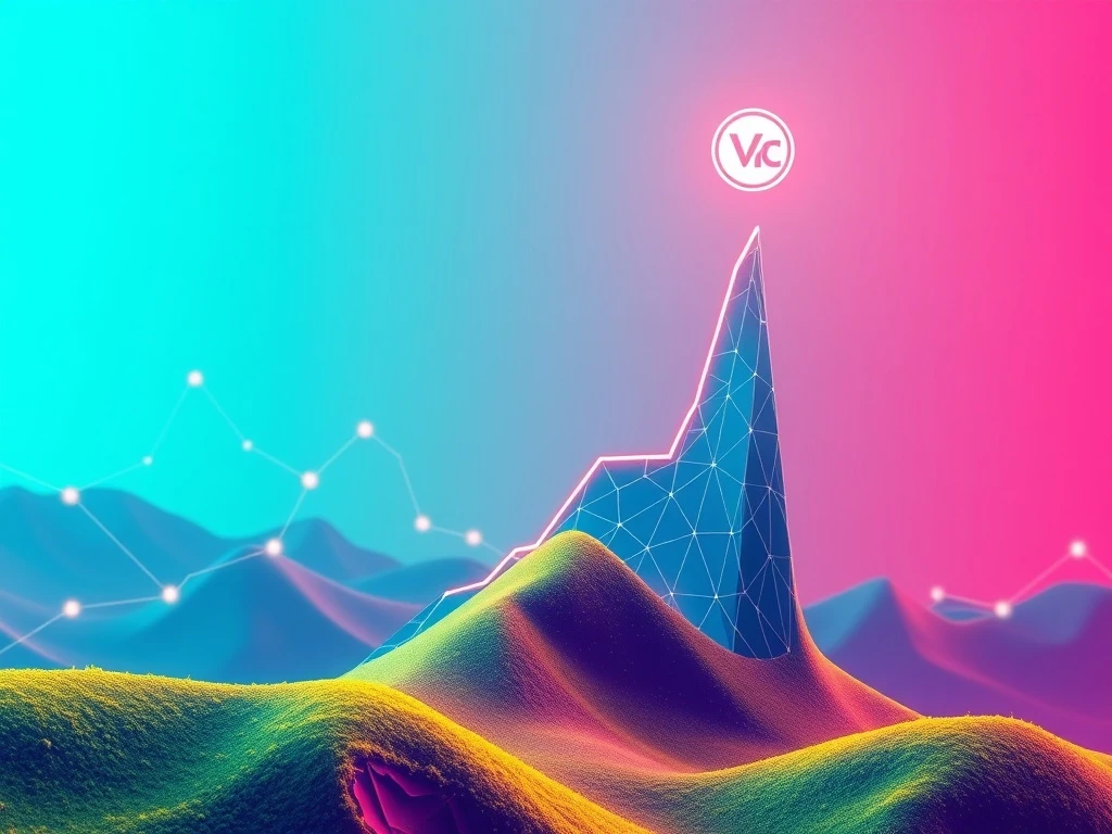 A graph showing VIC crypto's explosive 564.2% price surge, highlighting the impact of strategic innovations and altcoin growth.