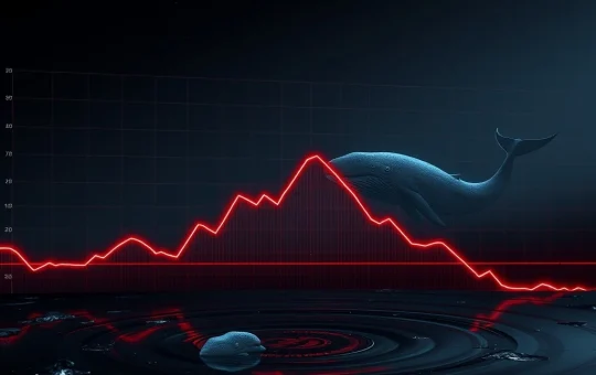 Chart showing a sharp VIRTUAL crypto price drop, symbolizing liquidity withdrawal and market uncertainty.