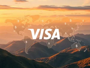 Visa's stablecoin strategy visually transforming cross-border payments in emerging markets, symbolizing global financial inclusion.