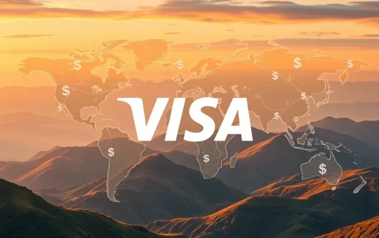 Visa's stablecoin strategy visually transforming cross-border payments in emerging markets, symbolizing global financial inclusion.