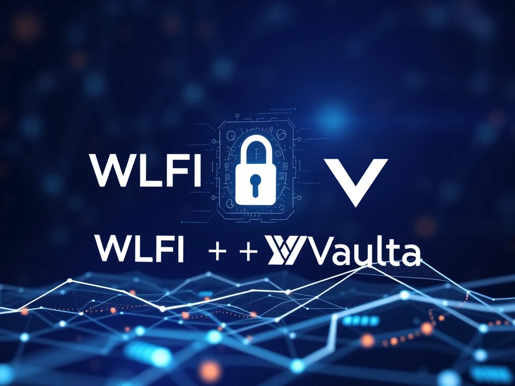 A visual representation of the WLFI Vaulta partnership, symbolizing the future of Web3 banking.