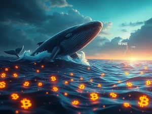 A massive crypto whale making a bold $3.19M Whale Crypto Investment in VINE token, symbolizing market volatility and high-risk trading.