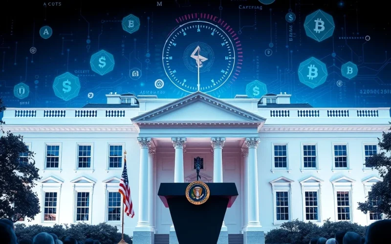 White House announces cryptocurrency policy report to enhance financial stability and innovation.