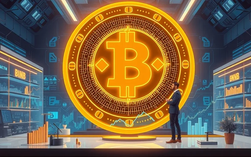 Windtree Therapeutics' bold corporate crypto adoption, showing a $520M investment into BNB, symbolizing a new era for biotech firms.