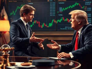 Winklevoss Twins discussing crypto regulation with President Trump